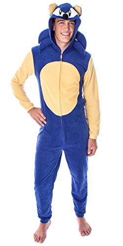 Sonic The Hedgehog Men S Video Game Character Costume One Piece Union Suit Pajama Onesie Sm Md Pricepulse