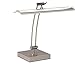 Adesso 5090-22 Esquire LED Desk Lamp, 13-19 in., 9W Full Spectrum LED, Brushed Steel, 1 Table Lamp, Gray, multi-function