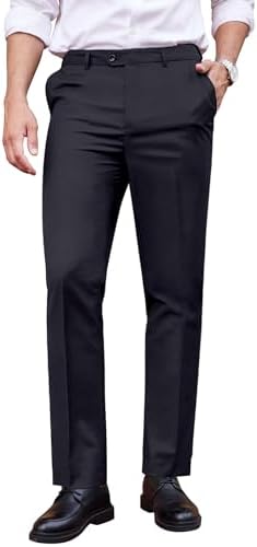 men's classic-fit microtwill ultraflex machine washable dress pants Lauren Ralph Lauren Men's Pattern Classic-Fit Ultraflex Stretch Machine  Washable Dress Pants (Grey, 36" Wx30 L) at Amazon Men's Clothing store