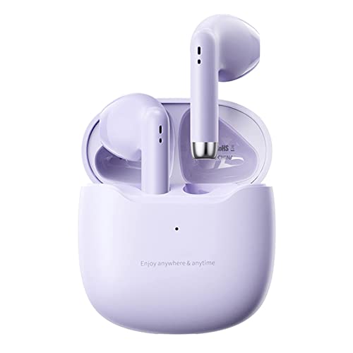 True Wireless Earbuds Purple Bluetooth with Microphone for