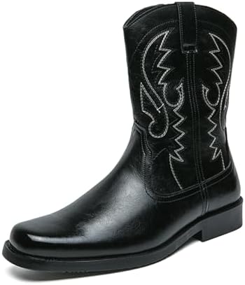 Amazon.com | IUV Cowboy Boots For Men Western Boot Durable  display picture 3