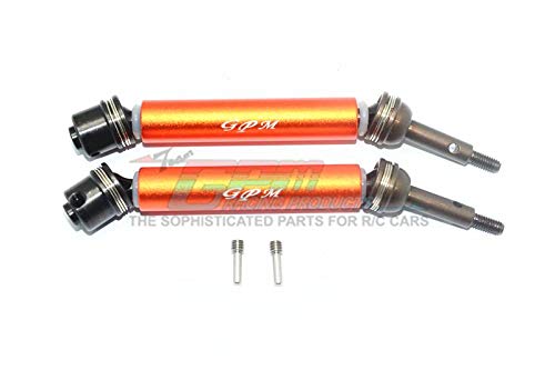 GPM Traxxas XO-01 Supercar Upgrade Parts Harden Steel #45 Rear Axle CVD Drive Shaft with Alloy Body - 1 Pair Set Orange