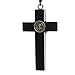 St Benedict Mens Large Intercession Rosary - Made in Brazil (Black - Traditional Cross)