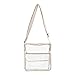 Medium Clear Shoulder Messenger Bag - NFL Stadium Approved Crossbody - Multiple Pockets - Adjustable Shoulder Strap