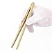 IronBuddy 2 Pack Toast Tongs Bamboo Tongs for Cooking Toast Bread Pickles Tea Bamboo Kitchen Tongs (7 Inch)
