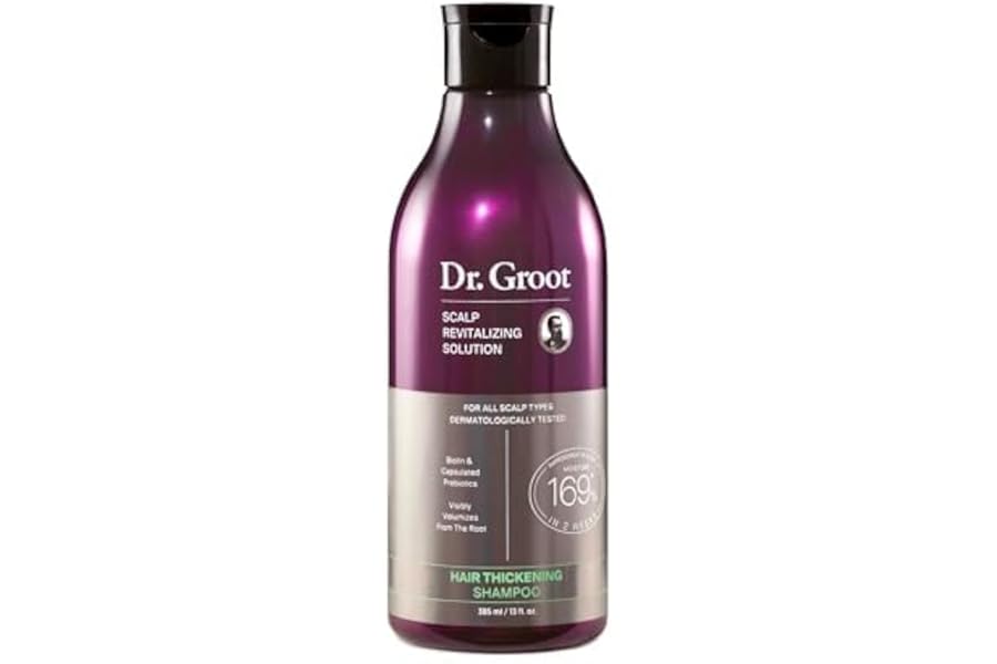 Dr. Groot Hair Thickening Shampoo, Korean Hair Care with Biotin, Rosemary Oil to Help Volumize Thinning, Damaged Hair, Hydrate Hair and Scalp, Biotin Shampoo, Scalp Revitalizing Solution