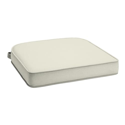 Arden 20x19 Luxury Foam Outdoor Double Welted Round Back Seat Cushion, Made wit…