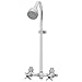 Speakman SC-1220-AF Commander Vandal Resistant Industrial Exposed Shower with Cross Handles – 2 Handle Shower Faucet with Hot & Cold Water Indexing, Polished Chrome