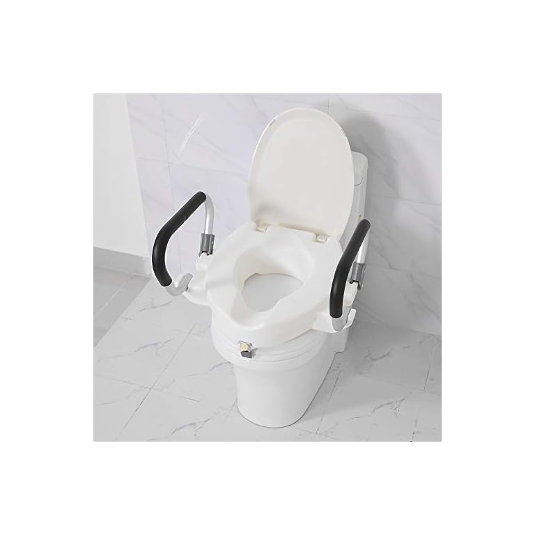 Alzador WC Adulto Asiento de Inodoro Elevado Alzador para El Inodoro para V¨¢ter y Ba?o, Blanco Alzador WC Adulto Asiento de Inodoro Elevado Alzador para El Inodoro para V¨¢ter y Ba?o, Blanco