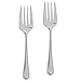 SET OF TWO Elegant Regency Line Tabletop Flatware Serving Meat Fork, Buffet Banquet Serving Forks, 18/8 Gauge Mirror-Polished Stainless Steel