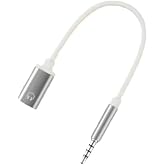 White Audio Adapter Cable, 3.5mm Male to Type C Female Audio Cable Cord Analog Cable Type-C Converter Earphone Adapter Compatible for MP3 Players, Smartphone Headphones,CD Players, Laptops, Tablets