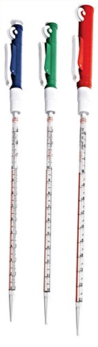 Set of 3 Pipette Pumps: 25mL, 10mL, 2mL (red, green, blue)
