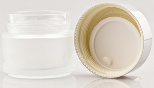 Moyishi New Matte Glass 2 oz Amber Salve Jar w/ Silver Lid 4 pk