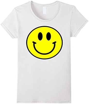 Women's Smiley Face Have a Nice Day Happy Positive TShirt Tee Large White