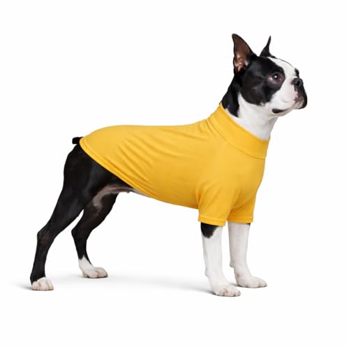 LoveLongLong Spring Summer Cooling Dog T-Shirt with UV Protection and Moisture-Wicking Fabric Blank Color Yellow L