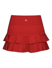 Falda de dos niveles con cola esencial-Blanco