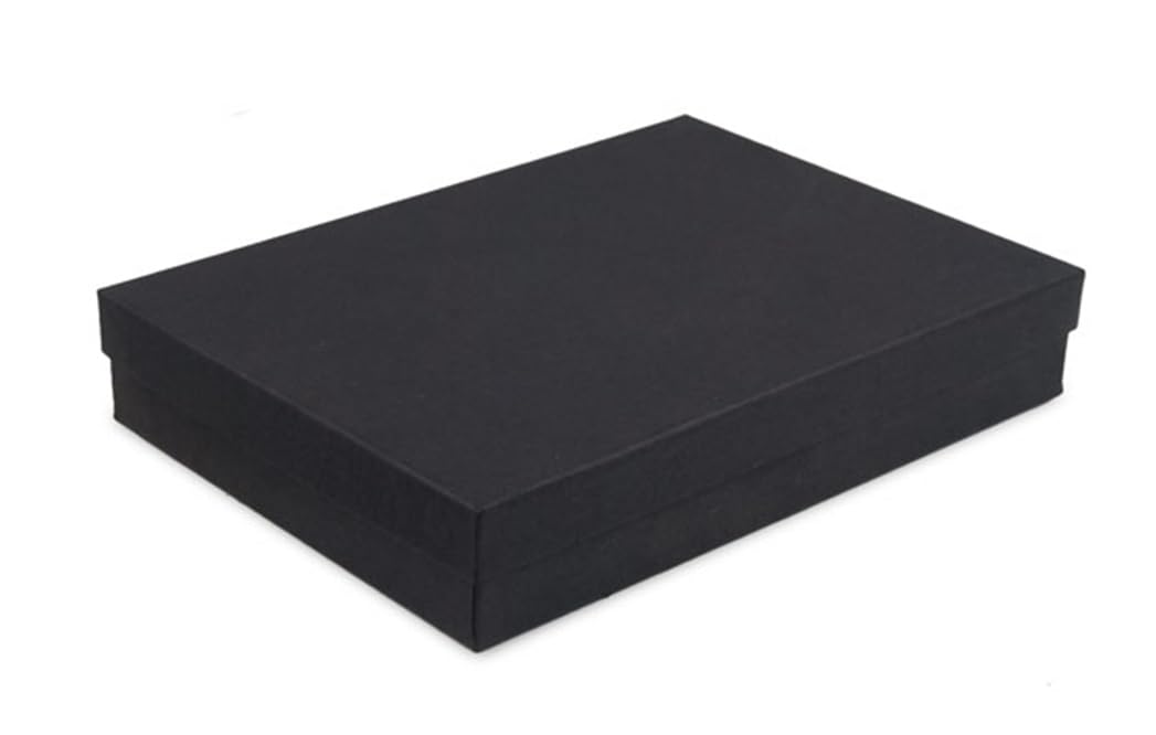 Photo 1 of 10 Pack Matte Black Color Paper Cotton Filled Jewelry Necklace Bracelets Watch gifts and Retail Boxes for Wedding, Anniversary, Engagement, Birthday and other occasions Size- 6" x 5" x 1 Inch