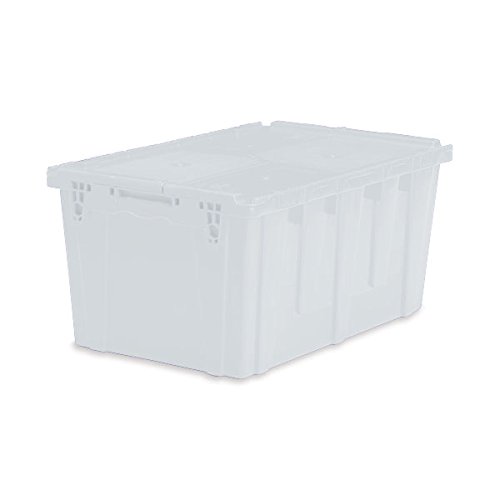 Extra Large Storage Tote with Lid 26.9"L x 17"W x 12.6"H Semi Clear