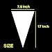 100 Clear Cone Shaped Treat Bags - 1.4 Mils Thick OPP Plastic Cello Bags Triangle for Favor Treat Gift Bag (7.5 x 17 inch)
