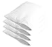 Niagara 4 Pack Waterproof Pillow Protectors Standard 20x26 Inches Smooth Zipper Premium Encasement Covers Quiet Cases Set White