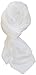 Love Lakeside Modern Chiffon Solid Color Silk Blend Oblong Scarf 04-White