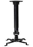 VIVO Universal Extending Black Ceiling Projector Mount | Height Adjustable Projection (MOUNT-VP02B)