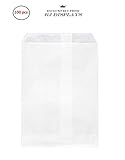 100 Pack White Kraft Paper Bags, 5