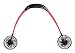 CliniqPro Portable Mini Neck Fan - Small Personal Cooling Device with Flexible Design - LED Light Double Wind Head - USB Rechargeable Battery - Portable, Lightweight Travel Neckband - Black/Red
