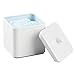 InterDesign Gia Bathroom Vanity Canister Jar for Cotton Balls, Swabs, Cosmetic Pads - White