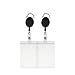 2 Packs Retractable Badge Holders with Carabiner Reel Clip and Vertical Style Heavy Duty ID Card Holders by CypesCrafts