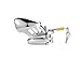 Chromed Plated 3 size Metal Male Chastity Device Belt Cock Cages Men's Virginity Lock Penis Ring Adult Games Sex Toys for Male Silver (1.6)