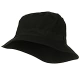 Big Size Microfiber Golfer Hat - Black (For Big Head)