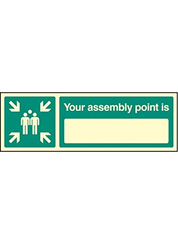 Caledonia Signs 58662 Your Assembly Point is 450 mm x 150 mm, Photo Rigid
