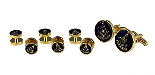 The Quiet Witness 4031864 Past Master Tuxedo Studs Cuff Link Set Shirt Mason Worshipful Masonry Freemason York Rite