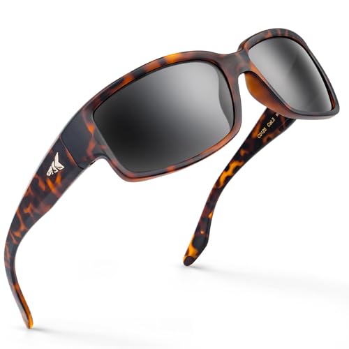 KastKönig Unisex - Erwachsene Skidaway polarisiert Sport-Sonnenbrille für Und, Ideal für Angeln Radfahren Fahren und Laufen, UV-Schutz Rahmen: Matte D