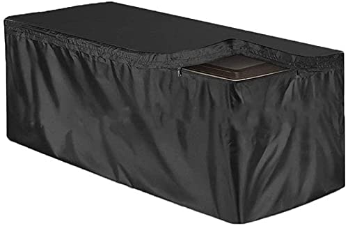 ELR Patio Deck Box Cover, 210D Waterproof Deck Box Defender Cover Dustproof Outdoor Storage Deck Boxes Covers for All-Season (S: 48.43x24.41x21.65in/ 123x62x55cm)