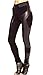 Lotsyle Womens Faux Leather Joint Leggings High Waist Stretch Panel Black Pants,S(Waist:64CM,Hips:76CM,Length:94CM)