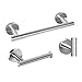 Towel Bars Bathroom Hardware Set - 3 Pieces Stainless Steel Bathroom Holders Wall Mounted, 12”Bath Towel Bar + Toilet Paper Holder + Towel Robe Hook, Heavy Duty Bathroom Accessories Kit