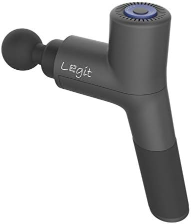 LEGIT Cordless Handheld Massage Gun - Massager for Athletes, Pain Relief & Muscle Recovery with 5 Speeds, 4 Attachment Heads, Charger & Carry Case