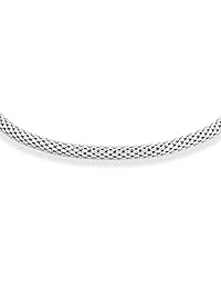 MiaBella - Pulsera ajustable de plata de ley 925 con bolo de 0.118 in de malla para mujer, color blanco o amarillo