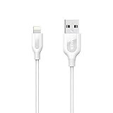 Anker Powerline+ Lightning Cable (3ft) with Pouch, Nylon Braided Charging Cable for iPhone Xs/XS Max/XR/X / 8/8 Plus / 7/7 Plus / 6/6 Plus / 5s and More (White)