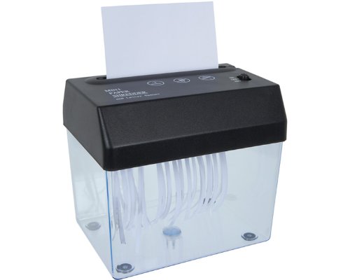 Ilustrasi Paper Shredder atau penghancur kertas.