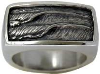 Strickly Boarding Mens .925 Sterling Silver Boat Trip Ring
