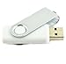 Flash Drive 4GB 10 Pack, Pen Drive AreTop USB2.0 Flash Drive Memory Stick Swivel Thumb Drives for Fold Date Storage (Pack 10Pcs-White)