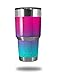 Skin Decal Wrap for Yeti Tumbler Rambler 30 oz Smooth Fades Neon Teal Hot Pink (TUMBLER NOT INCLUDED)