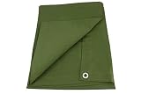 6' x 8' Green Canvas Tarp 12oz Heavy Duty Water Resistant