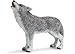 Schleich Howling Wolf Toy Figure