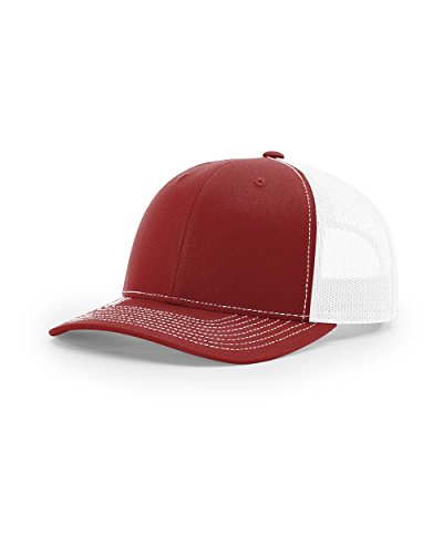 Richardson Cardinal/White 112 Mesh Back Trucker Cap Snapback Hat