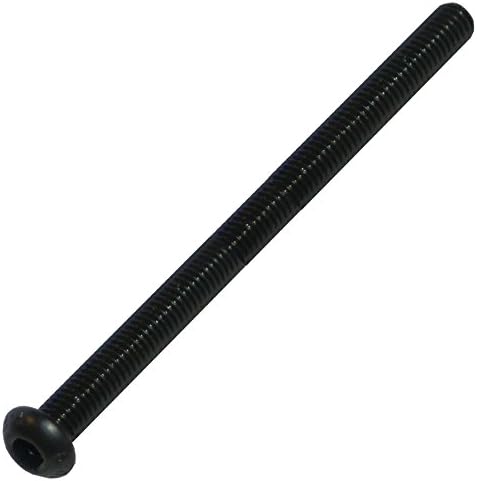 6-32 x 3" Button Head Socket Cap Screw; Black; Pack of 10