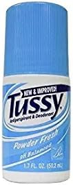 Tussy Roll-on Deodorant, Powder Fresh 1.7 oz + FREE Old Spice Deadlock Spiking Glue, Travel Size, .84 Oz